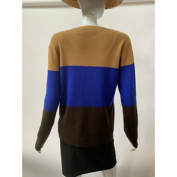 Liz Sport By Liz Claiborne Womens Pullover Sweater Multicolor Color Block M - Picture 2 of 12